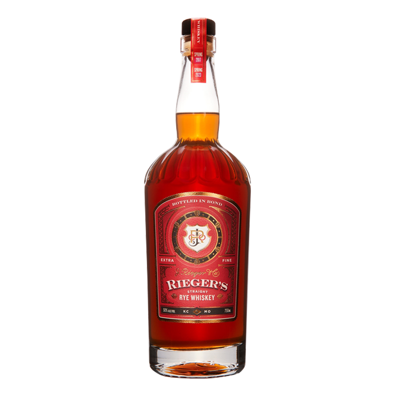 J Rieger & Co. Straight Rye Whiskey Bottled in Bond 750mL