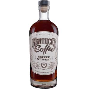 Bottle of Kentucky Coffee Whiskey showcasing its premium coffee-infused whiskey blend, with a rich amber color and elegant label design.
