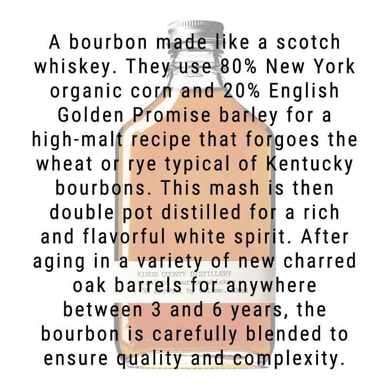 Kings County Distillery Straight Bourbon Whiskey 200mL