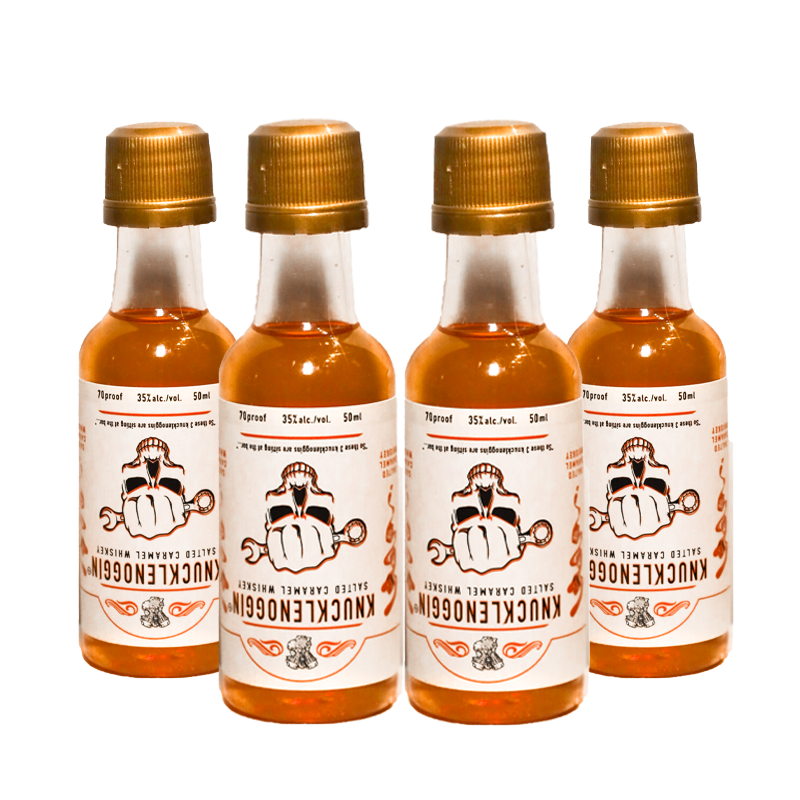 Bonus Minis! Free Salted Caramel Whiskey 50mL 4-Pack with 750mL Knucklenoggin Order