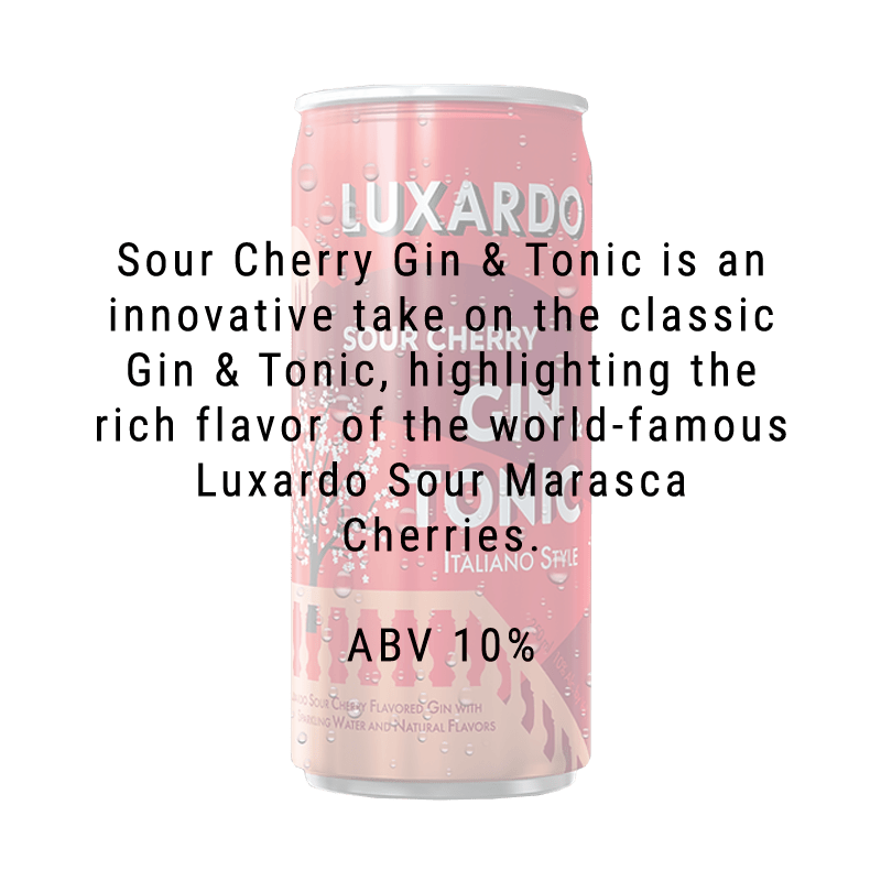 Luxardo Sour Cherry Gin & Tonic Cocktail 4 pack