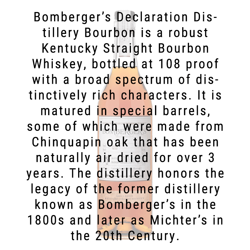 Michter's Bomberger's Kentucky Straight Bourbon Whiskey 2023 750mL