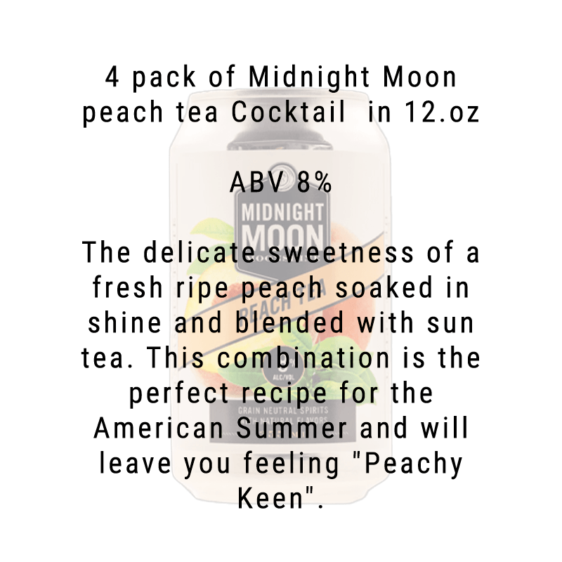 Midnight Moon Peach Tea Cocktail 4 pack