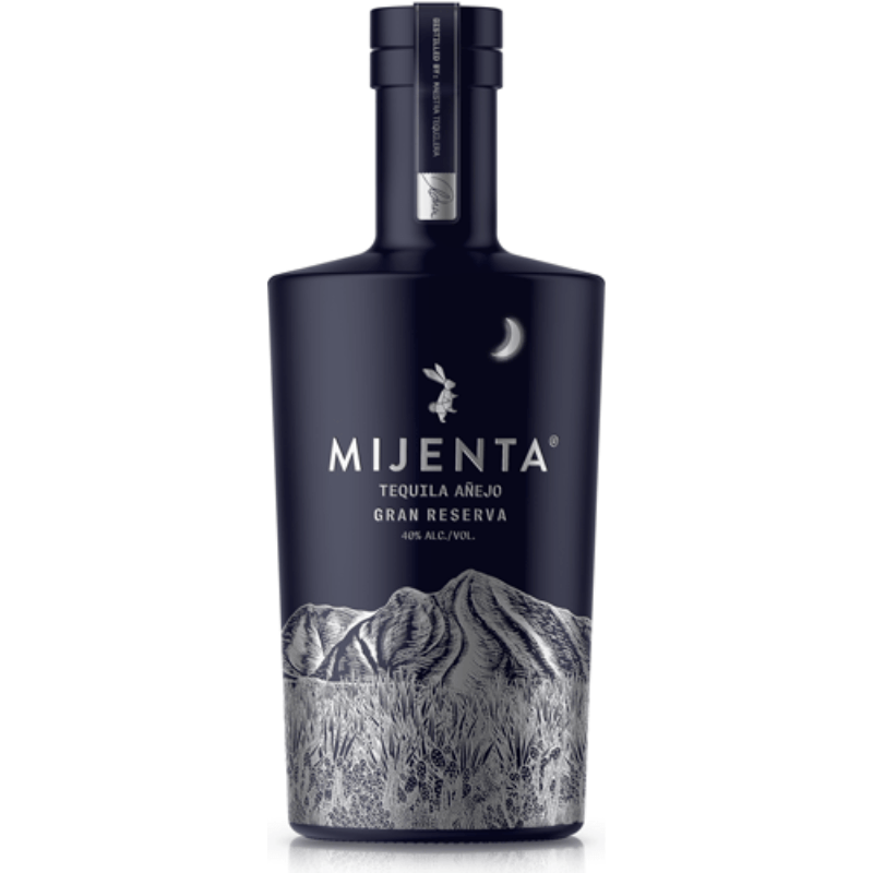 Luxury Mijenta Anejo Gift Tequila bottle with elegant packaging, perfect for gifting.