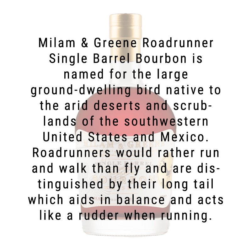 Milam & Greene Roadrunner Bourbon Whiskey 750mL