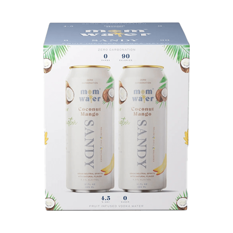 Mom Water Sandy - Coconut Mango Cocktail 12.oz 4 Pack