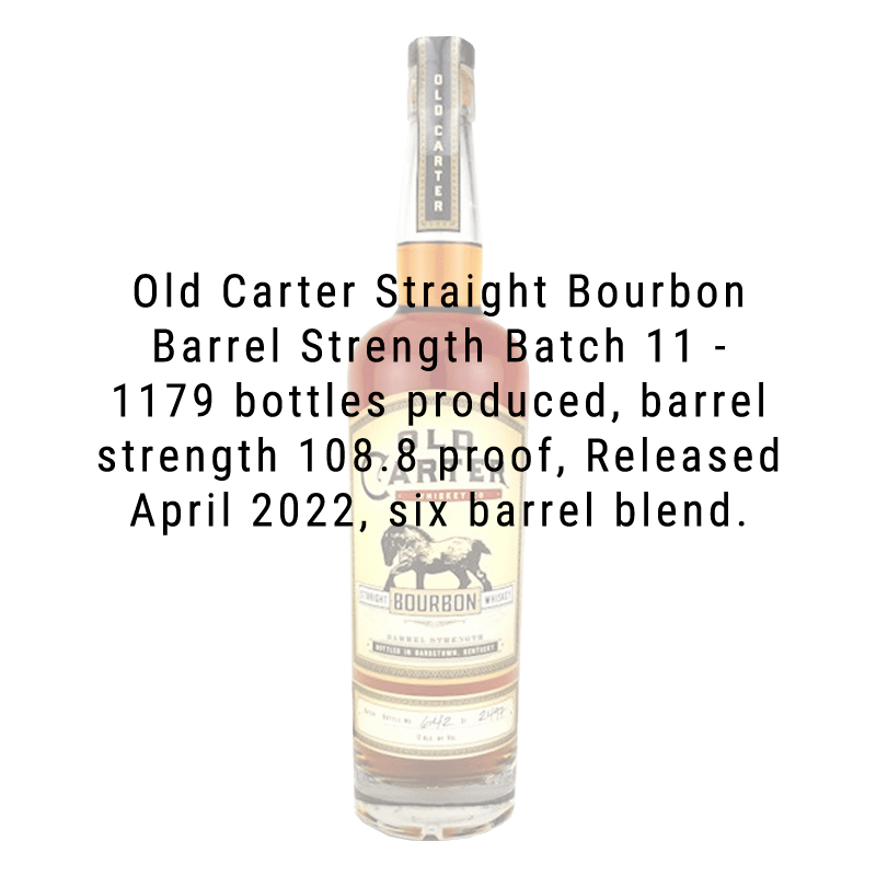 Old Carter Straight American Whiskey Batch #11 750mL