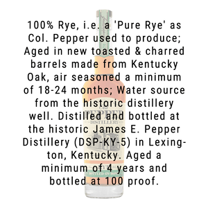 Old Pepper Bottled-in-Bond Straight Rye Whiskey 750mL