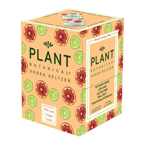 Plant Botanical Vodka Seltzer Blood Orange Lime 12.oz 4 pack