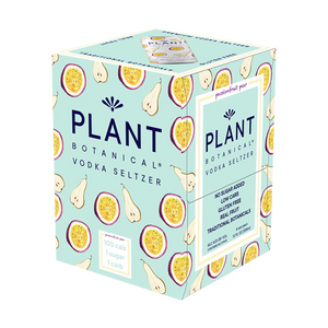Plant Botanical Vodka Seltzer Passionfruit Pear 12.oz 4 pack