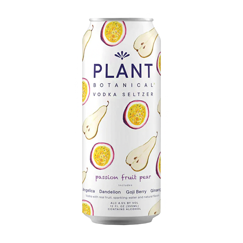 Plant Botanical Vodka Seltzer Passionfruit Pear 12.oz 4 pack