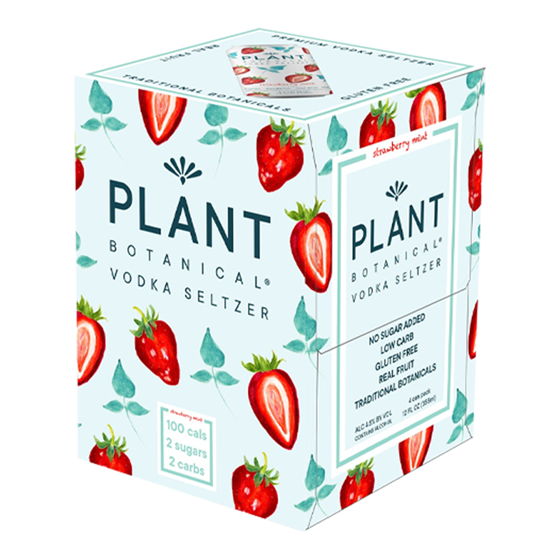 
            
                Load image into Gallery viewer, Plant Botanical Vodka Seltzer Strawberry Mint 12.oz 4 Pack
            
        