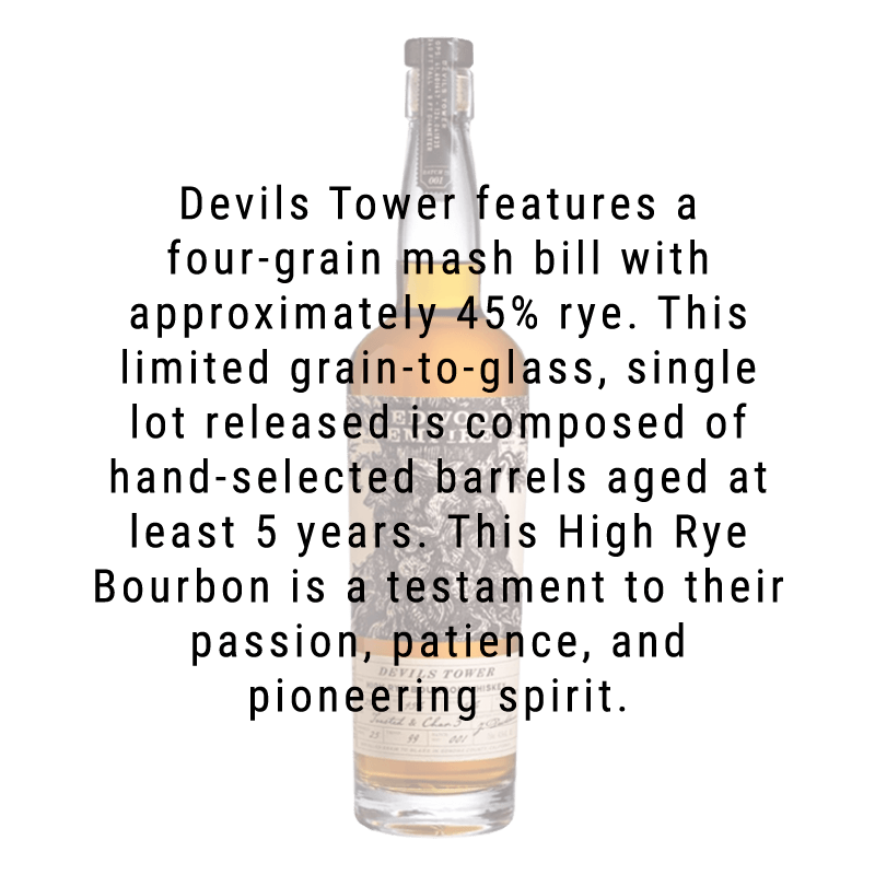 Redwood Empire Devils Tower High Rye Bourbon Whiskey 750mL