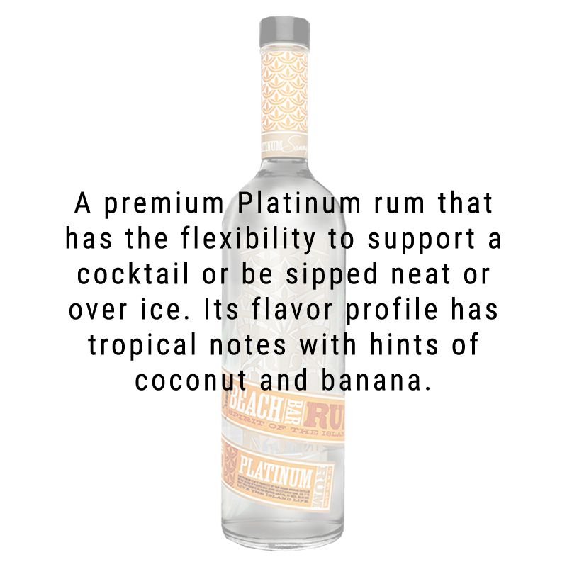 Sammy's Beach Bar Platinum Rum 750mL