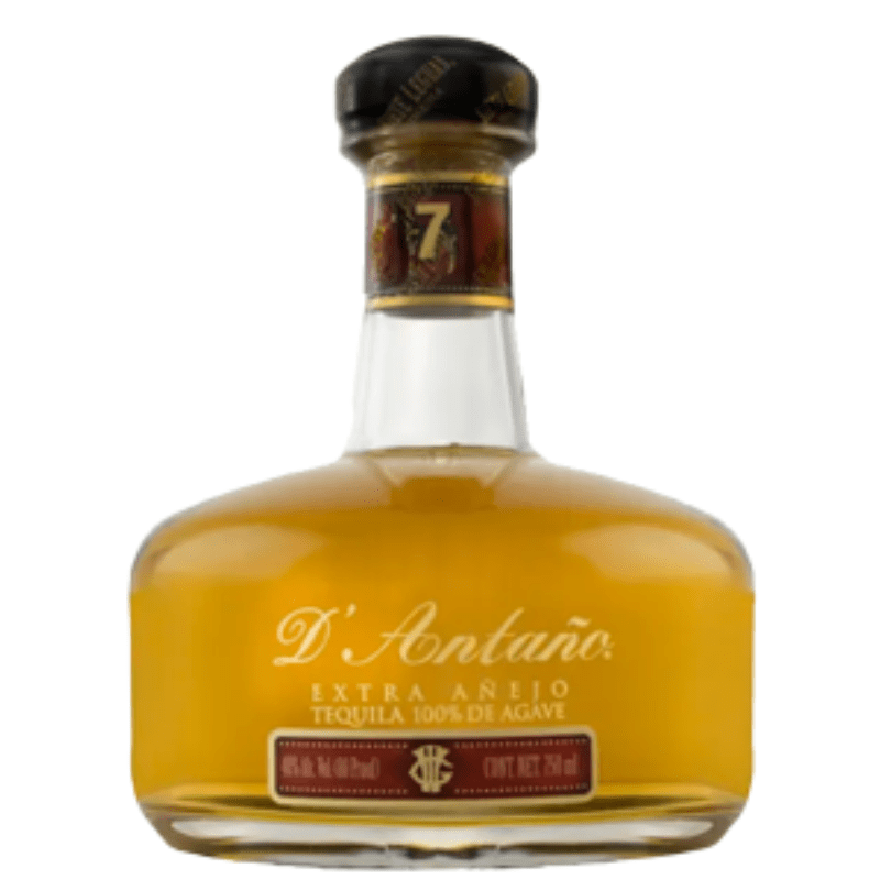 Siete Leguas D'Antano 100% De Agave Extra Añejo Tequila bottle with dark amber color