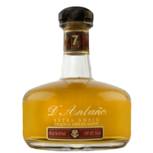 Siete Leguas D'Antano 100% De Agave Extra Añejo Tequila bottle with dark amber color