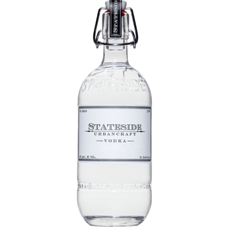 Stateside Vodka bottle showcasing premium American craftsmanship with a smooth finish.