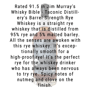 Taconic Distillery Barrel Strength Rye Whiskey 750mL