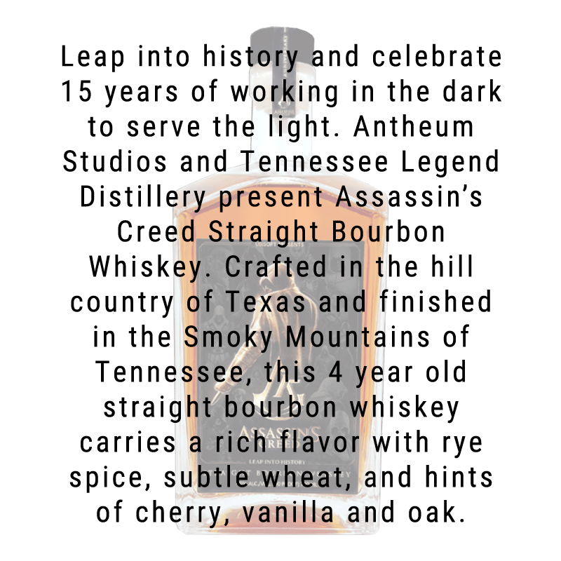 Tennessee Legend Assassin's Creed Straight Bourbon Whiskey 750mL