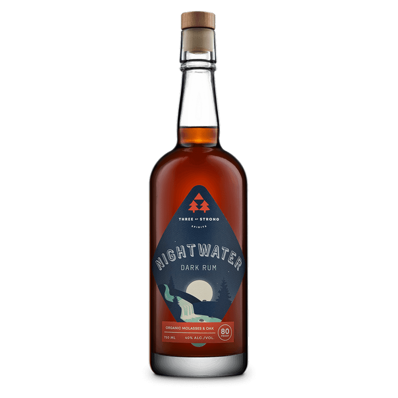 Three of Strong Spirits Nightwater Dark Rum 750mL