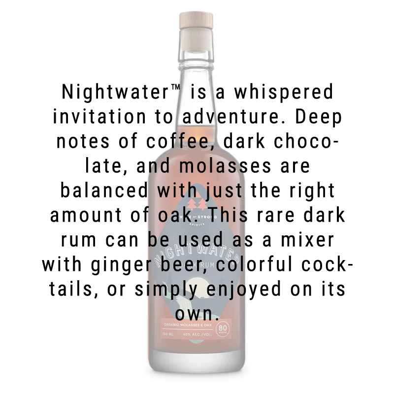 Three of Strong Spirits Nightwater Dark Rum 750mL