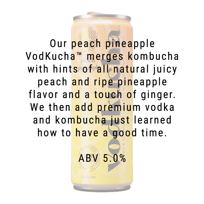 Vodkucha Peach Pineapple Cocktail 355ml 4 Pack