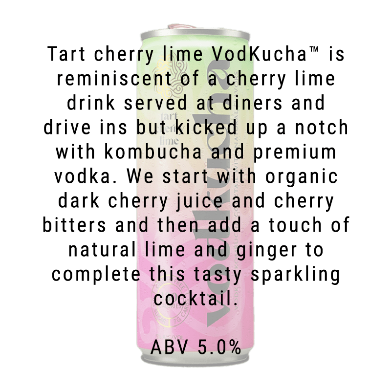 Vodkucha Tart Cherry Lime Cocktail 355ml 4 Pack