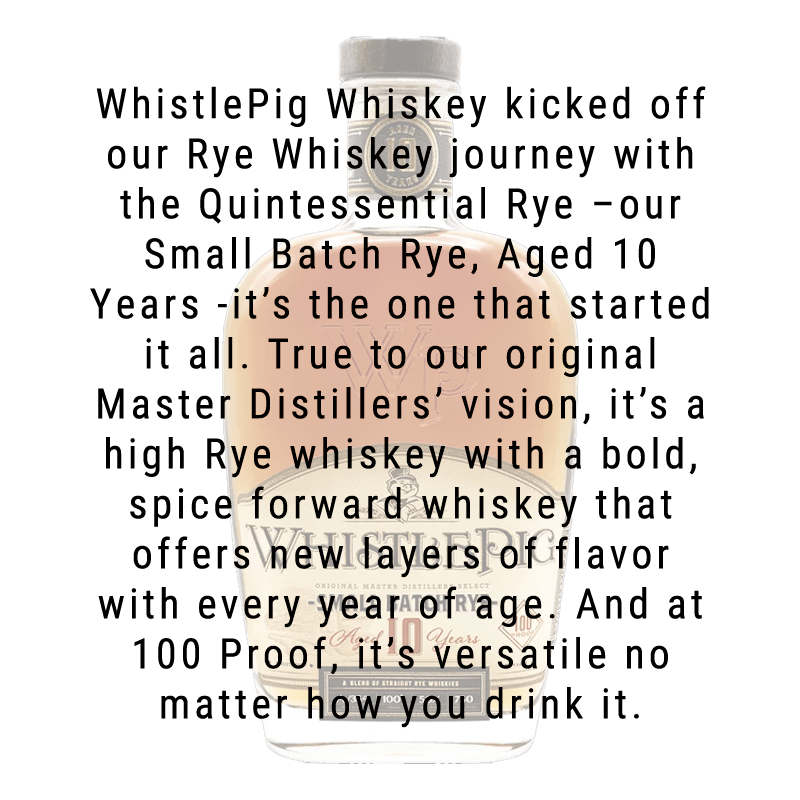 Whistlepig 10 Year Rye Whiskey 750mL