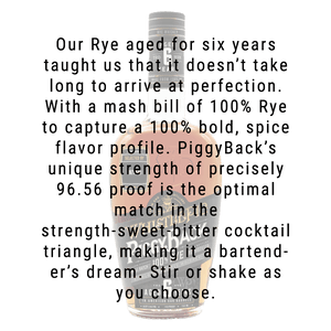 Whistlepig Piggyback 6 year Rye Whiskey 750mL