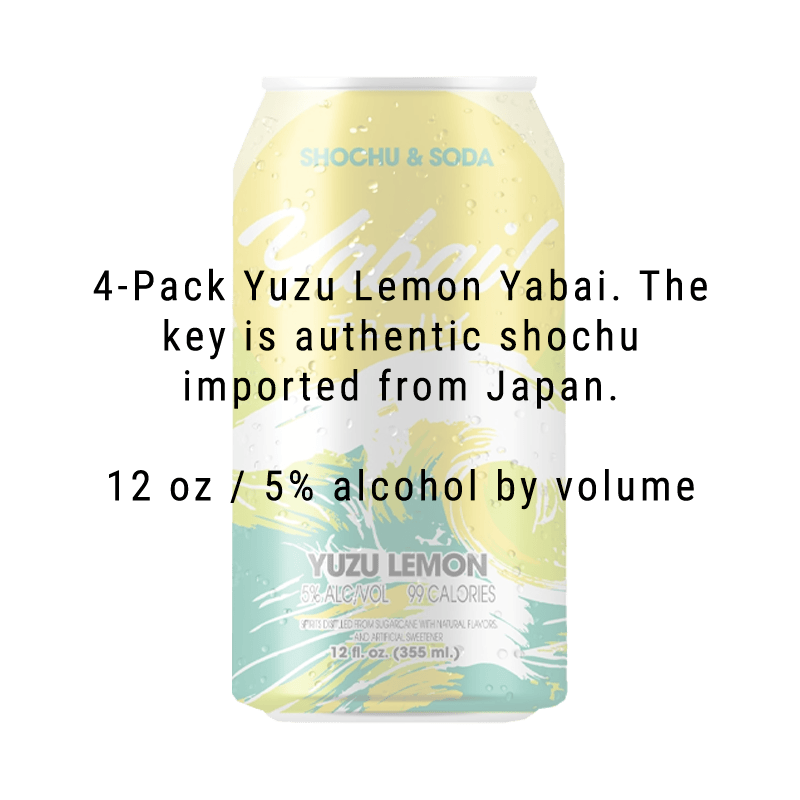 Yabai! Yuzu Lemon Shochu and Soda 12.oz 4 pack