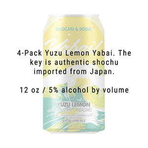 Yabai! Yuzu Lemon Shochu and Soda 12.oz 4 pack