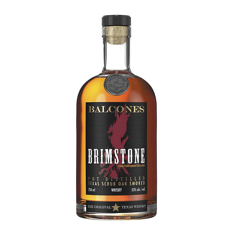 Balcones Corn Whiskey Brimstone Texas Scrub Oak Smoked Pot Distilled 750ml - Great American Craft Spirits