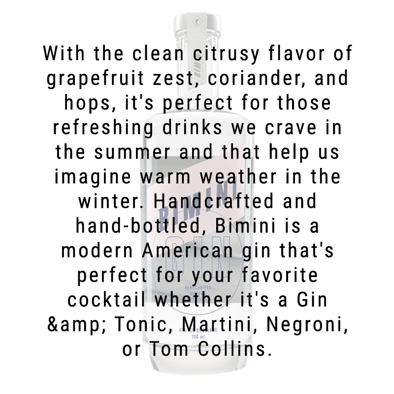 Bimini Gin 750ml - Great American Craft Spirits