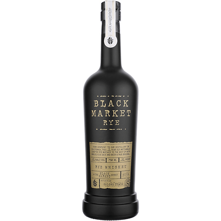 Black Market Spirits Rye Whiskey 3 Yr 750ml - Great American Craft Spirits