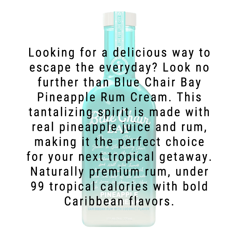Blue Chair Bay Pineapple Rum Cream 375mL - Great American Craft Spirits