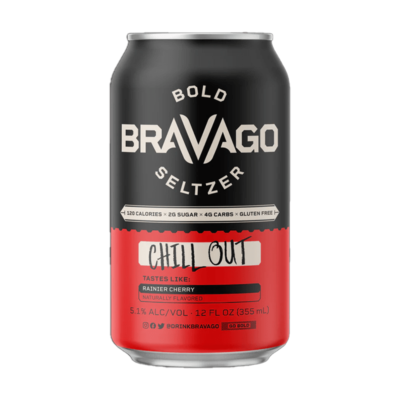Bravago Chill Out (Rainier Cherry) Hard Seltzer 4 - Pack - Great American Craft Spirits