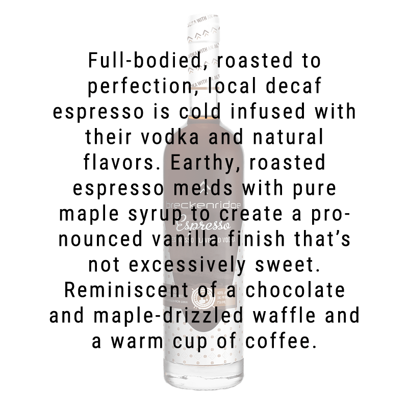 Breckenridge Espresso Flavored Vodka 750mL - Great American Craft Spirits