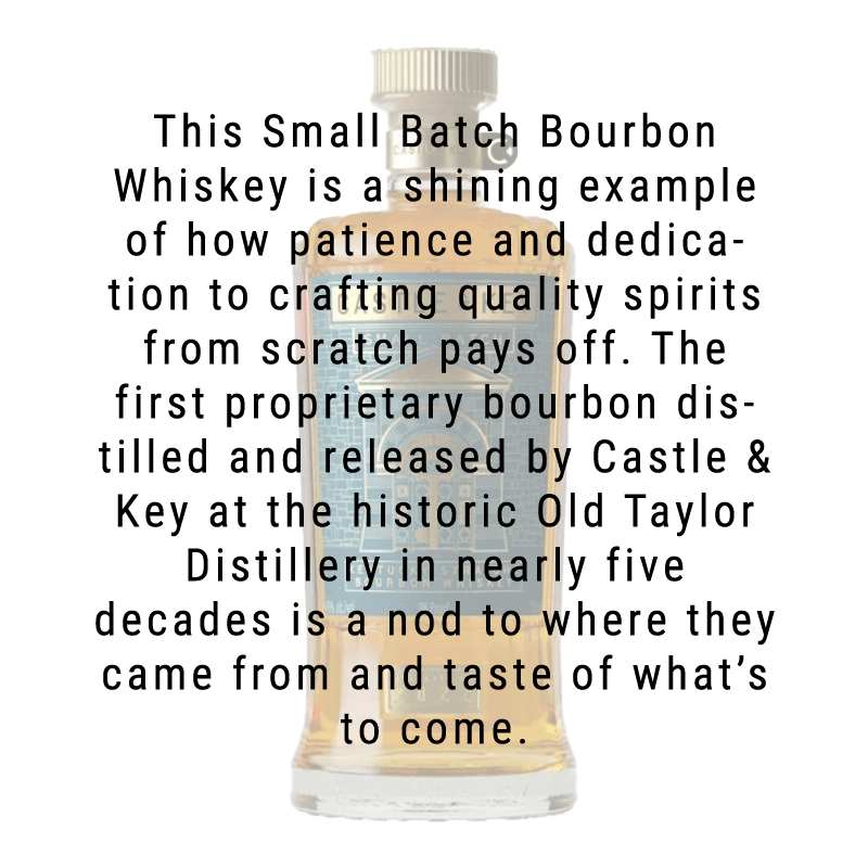 Castle & Key Small Batch Bourbon Whiskey 750ml - Great American Craft Spirits