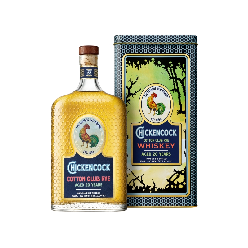 Chicken Cock Cotton Club Canadian Rye Whiskey 20 Year 750ml – Great ...
