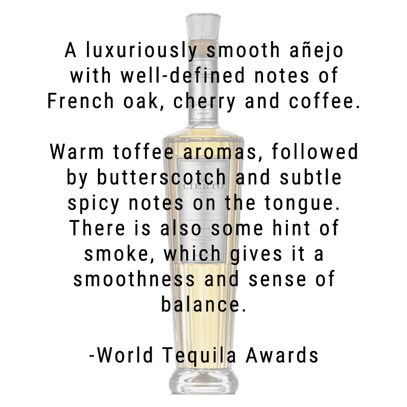 Cierto Tequila Reserve Collection Anejo 750mL - Great American Craft Spirits