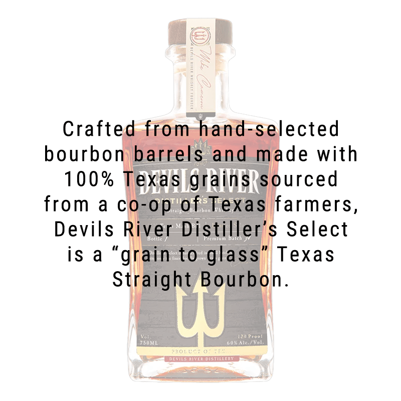 Devil's River Distiller Select Straight Bourbon Whiskey 750mL - Great American Craft Spirits