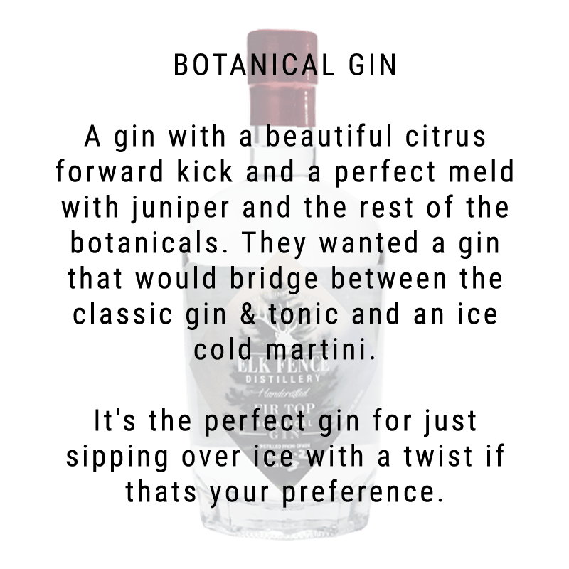 Elk Fence Distillery Firtop Botanical Gin 750ml - Great American Craft Spirits
