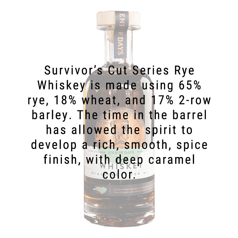 End of Days Distillery Survivor's Cut Rye 750mL - Great American Craft Spirits