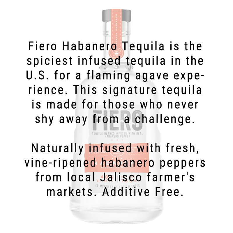Fiero Habanero Blanco Tequila 750mL - Great American Craft Spirits