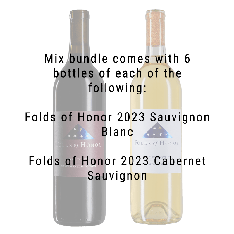 Folds of Honor 2023 Sauvignon Blanc & 2023 Cabernet Sauvignon 12 Pack - Great American Craft Spirits