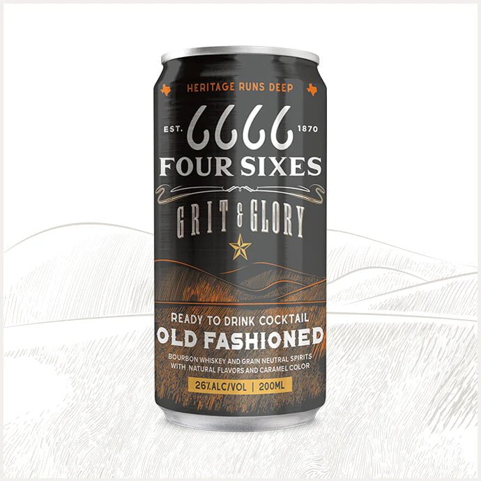 Four Sixes Grit & Glory Old Fashioned 4 Pack 12.oz - Great American Craft Spirits