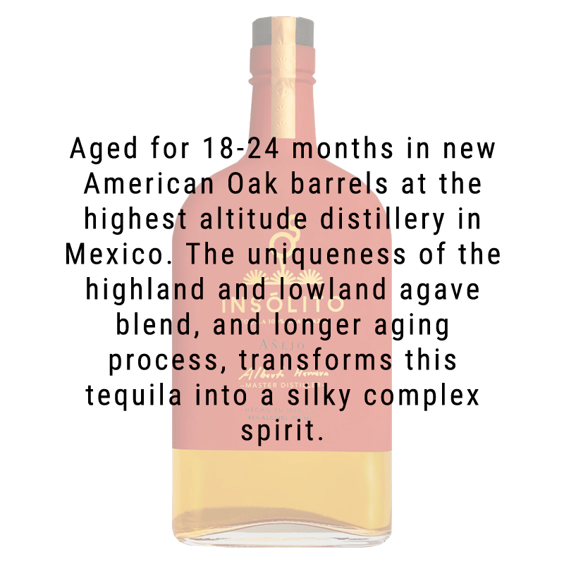 Insolito Tequila Anejo 750mL - Great American Craft Spirits