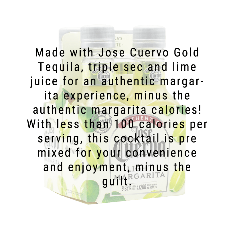 Jose Cuervo Authentic Light Margarita 200mL 4 Pack - Great American Craft Spirits