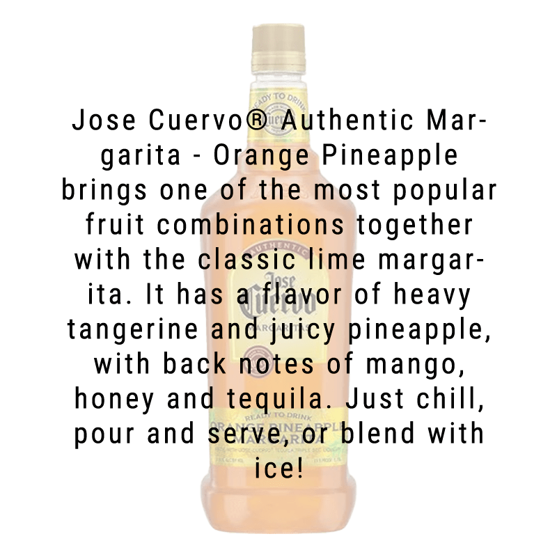Jose Cuervo Authentic Orange Pineapple Margarita 1.75L - Great American Craft Spirits