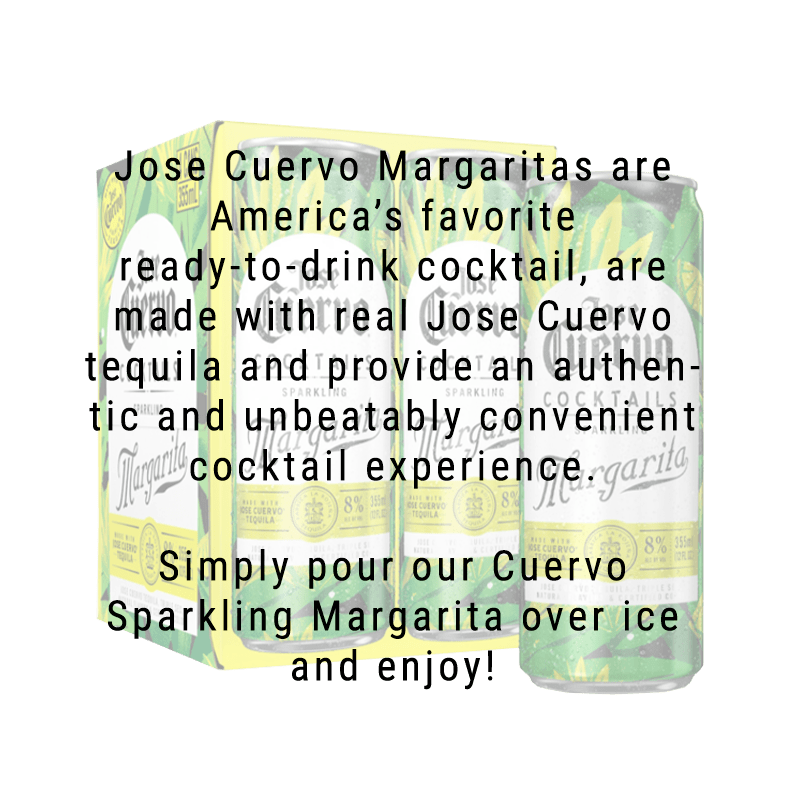 Jose Cuervo Authentic Sparkling Margarita 355mL 4 Pack - Great American Craft Spirits